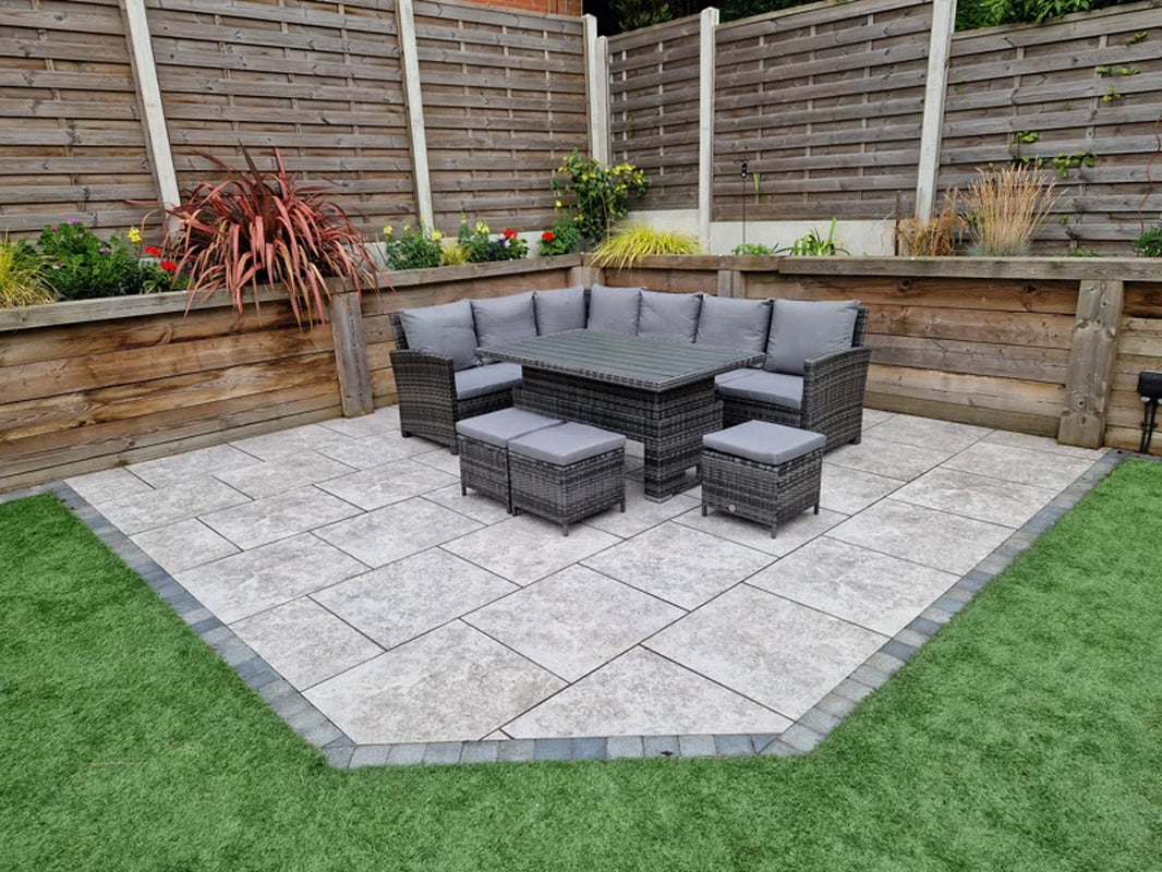 Brungardt 9 Seater Rattan Corner Sofa Set