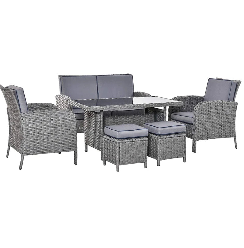 Fifi 6 Seater Rattan Sofa Set