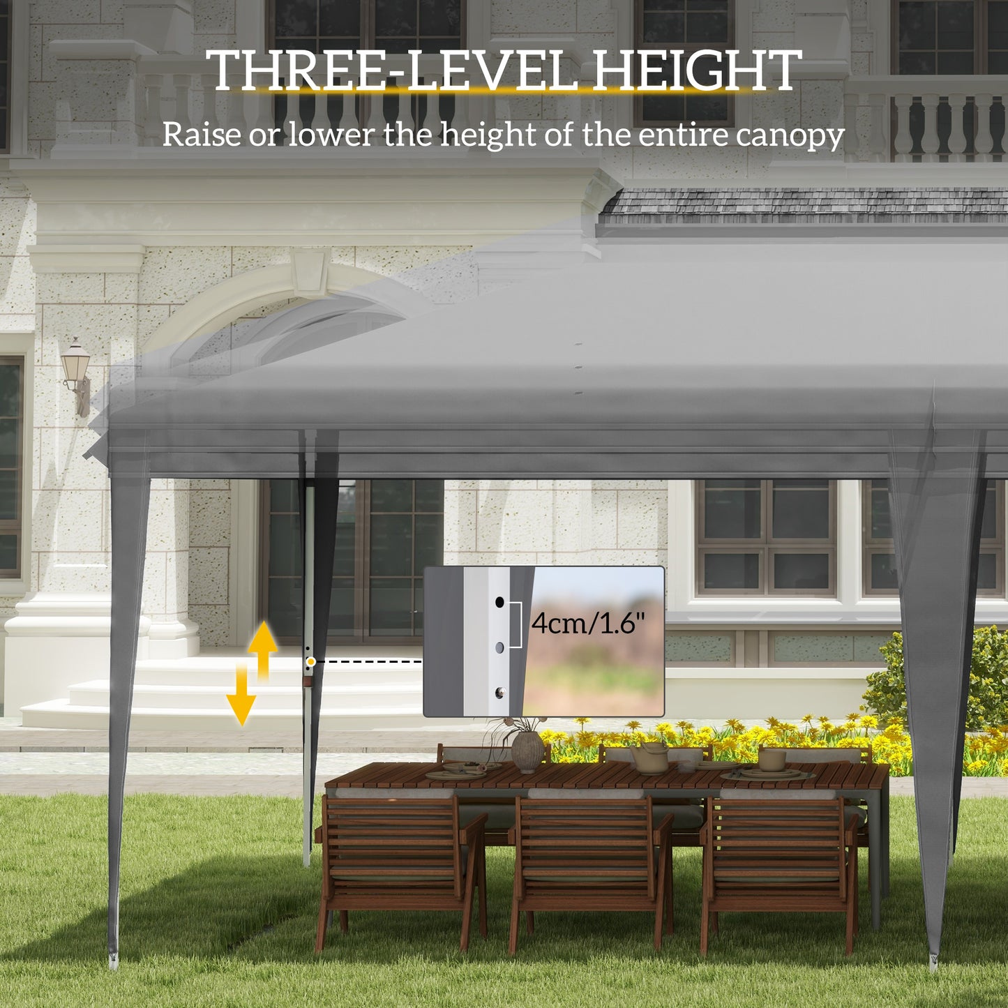 6 X 3M Garden Large Gazebo Canopy Waterproof Outdoor Party Tent Marquee