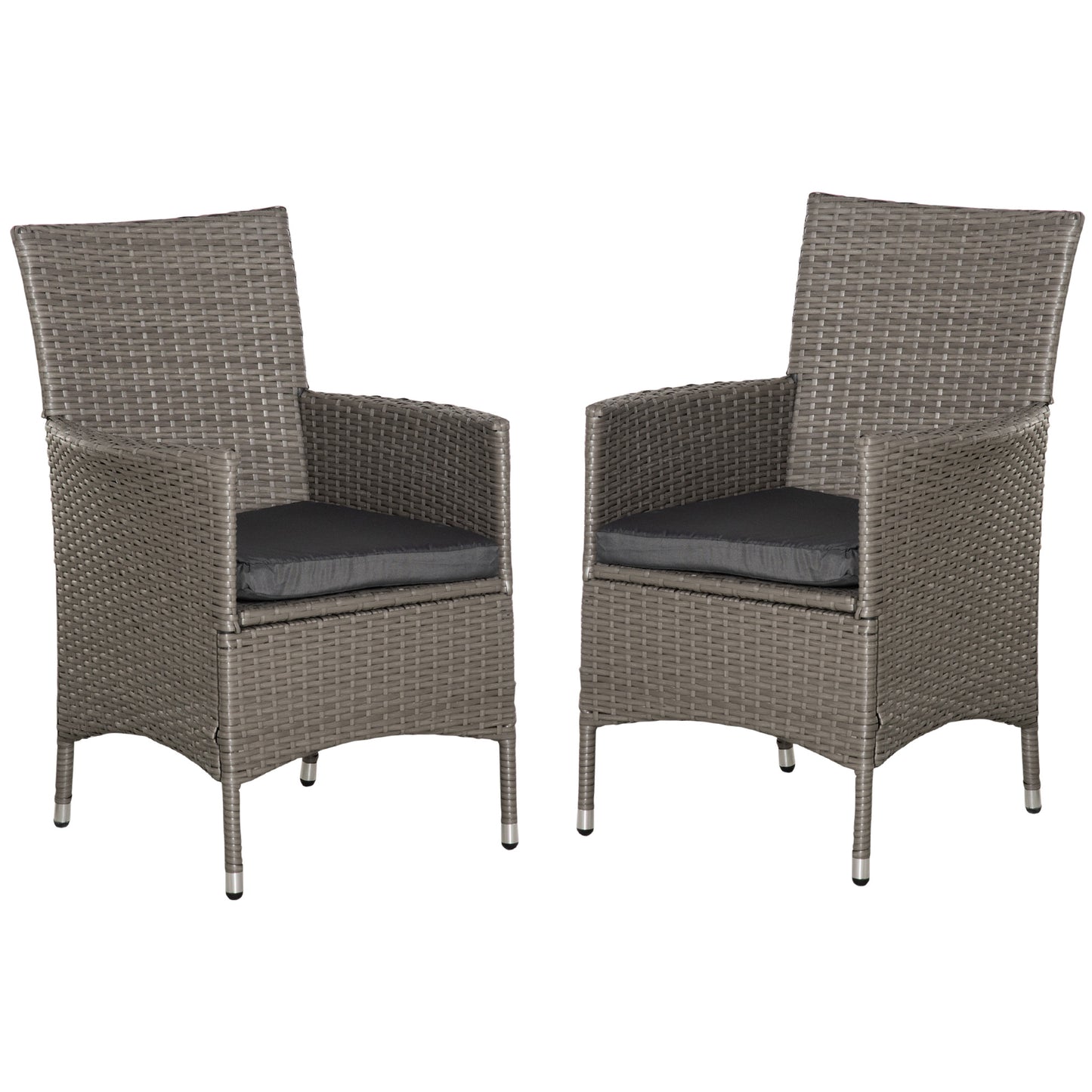 Rattan Chair Patio Sofa Chairs Set Cushioned Outdoor Rattan Furniture Armrests