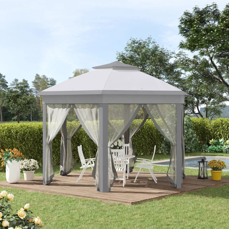 Pop up gazebo with mosquito netting hot sale