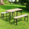 Outsunny Portable Folding Camping Picnic Trestle Beer Table