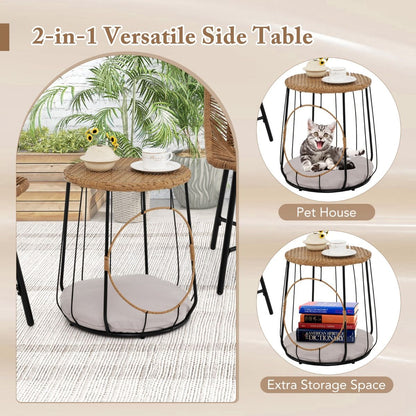 3 Piece Outdoor Furniture Set with Pet House