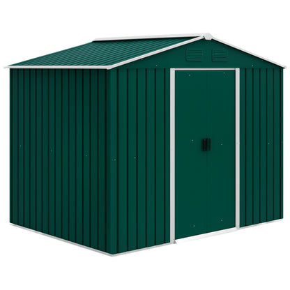 Garden Storage Shed with Ventilation Double Sliding Door Outdoor Tool Box