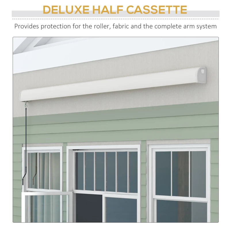 Outsunny 395m x 3m Electric Retractable Awning with Remote Controller