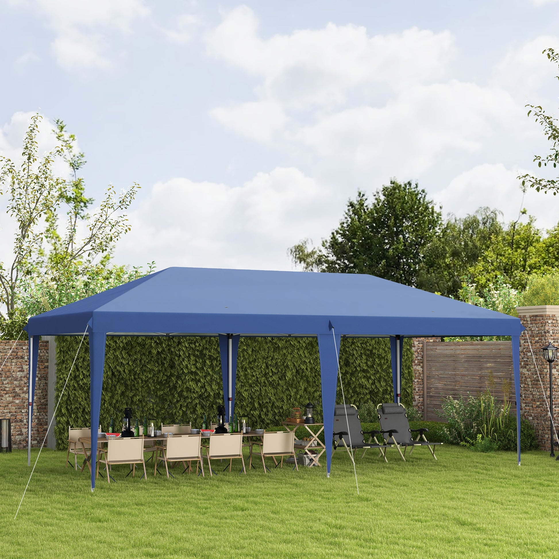 6 X 3M Garden Large Gazebo Canopy Waterproof Outdoor Party Tent Marquee