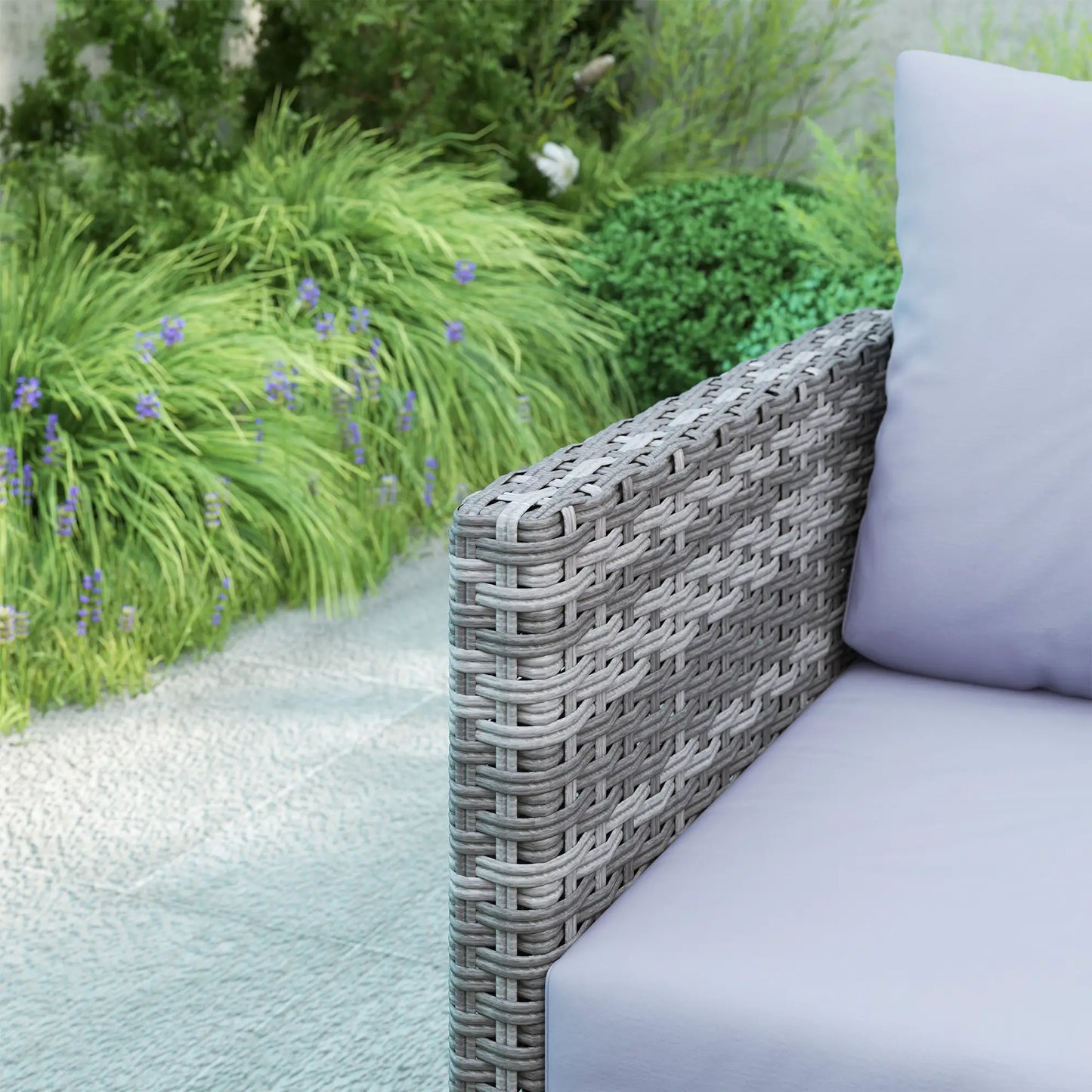 Outsunny 9 Piece Rattan Garden Furniture Set