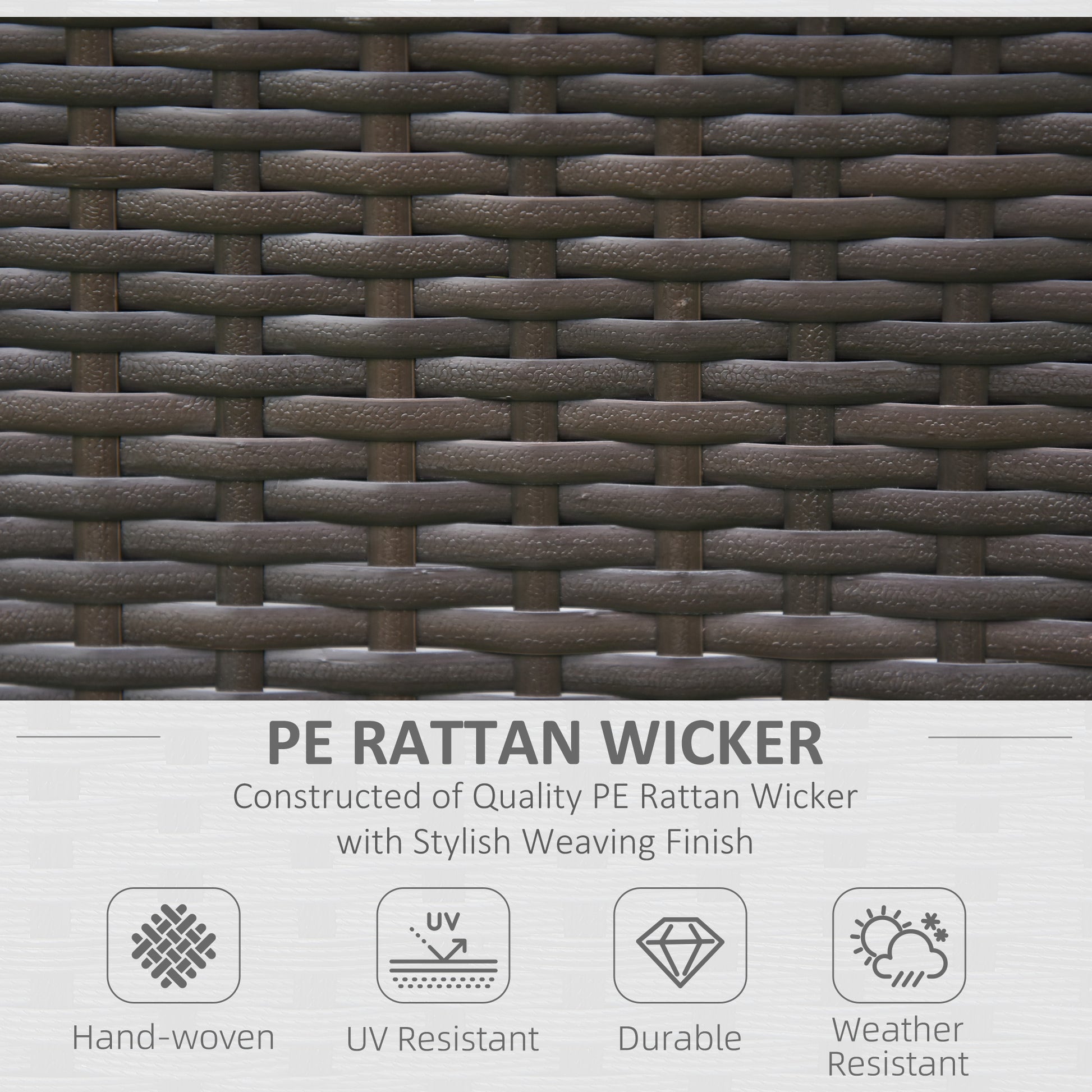Rattan Chair Patio Sofa Chairs Set Cushioned Outdoor Rattan Furniture Armrests