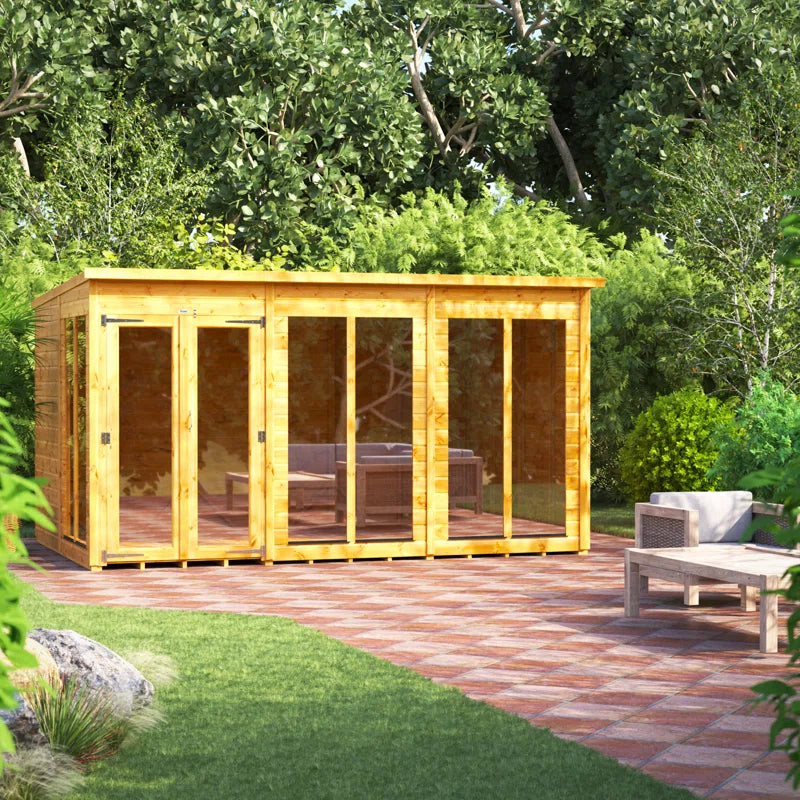 12 X 8Ft Timber Tongue & Groove Pent Summerhouse