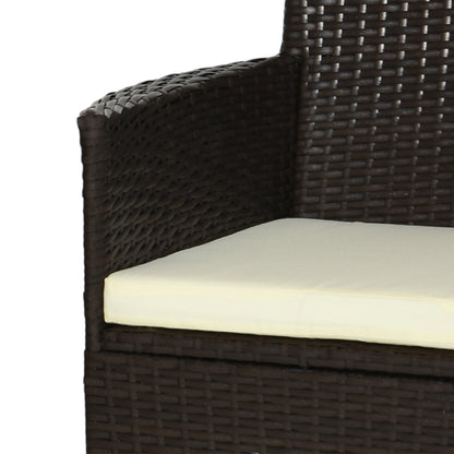 Rattan Chair Patio Sofa Chairs Set Cushioned Outdoor Rattan Furniture Armrests