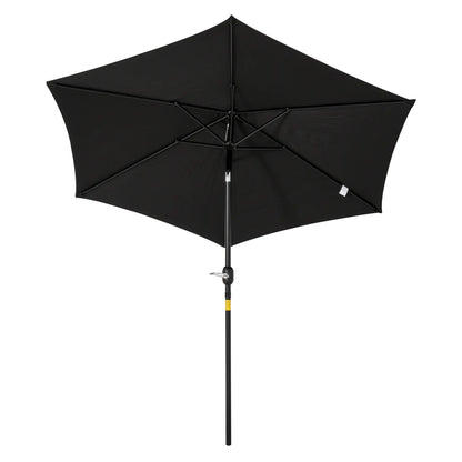 Outsunny 2.6M Garden Parasol Umbrella with Tilt