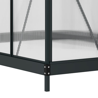 Polycarbonate Walk-In Garden Greenhouse Aluminium Frame Slide Door Window