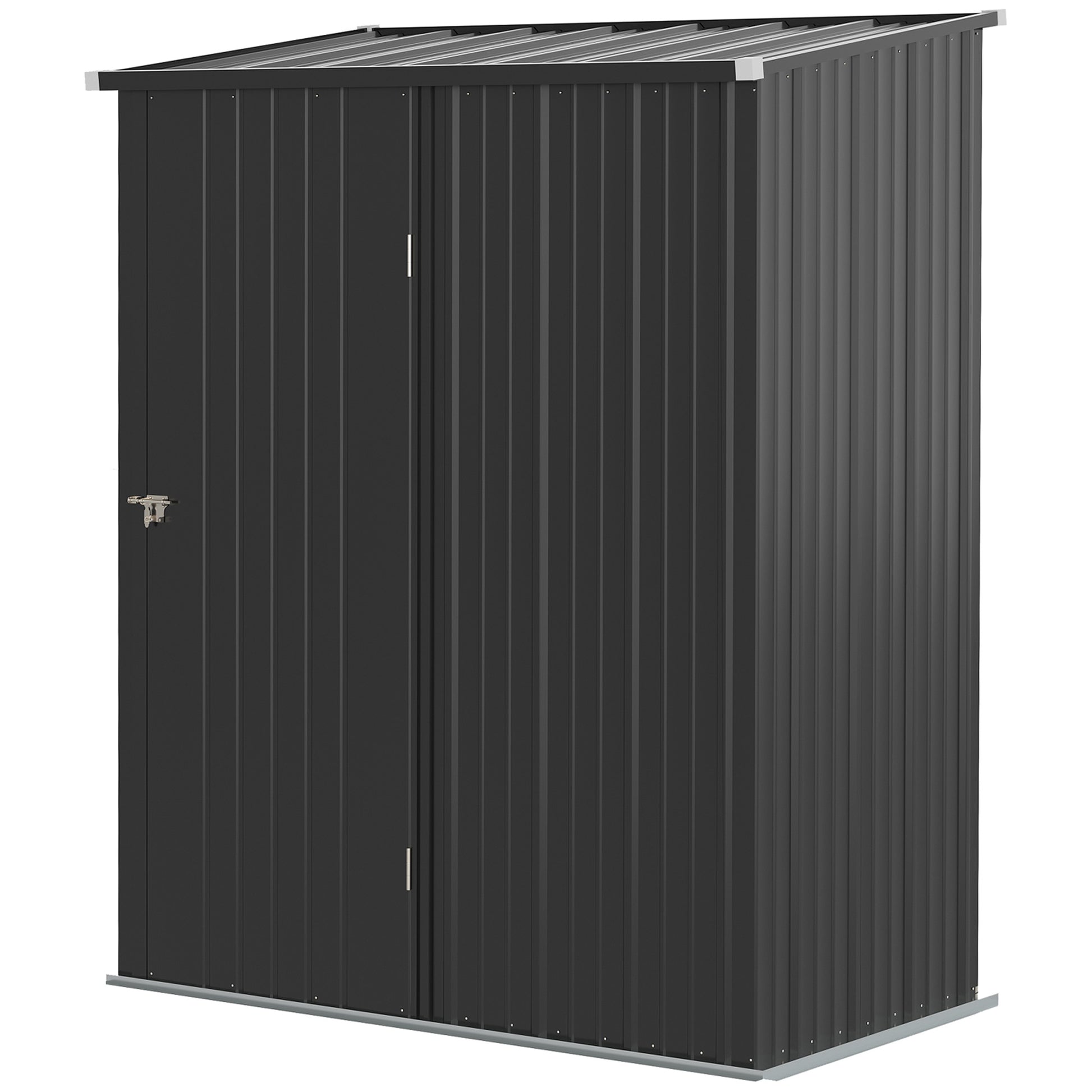 Outdoor Storage Shed Steel Garden Shed W/ Lockable Door for Garden