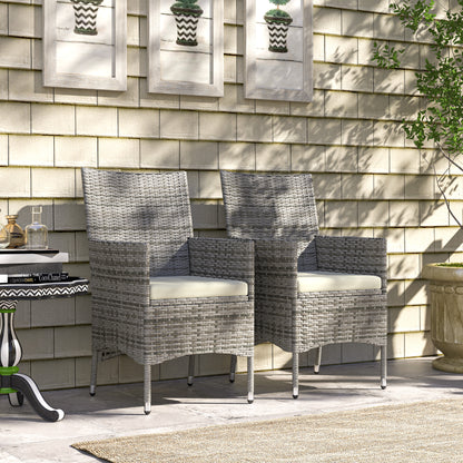 Rattan Chair Patio Sofa Chairs Set Cushioned Outdoor Rattan Furniture Armrests