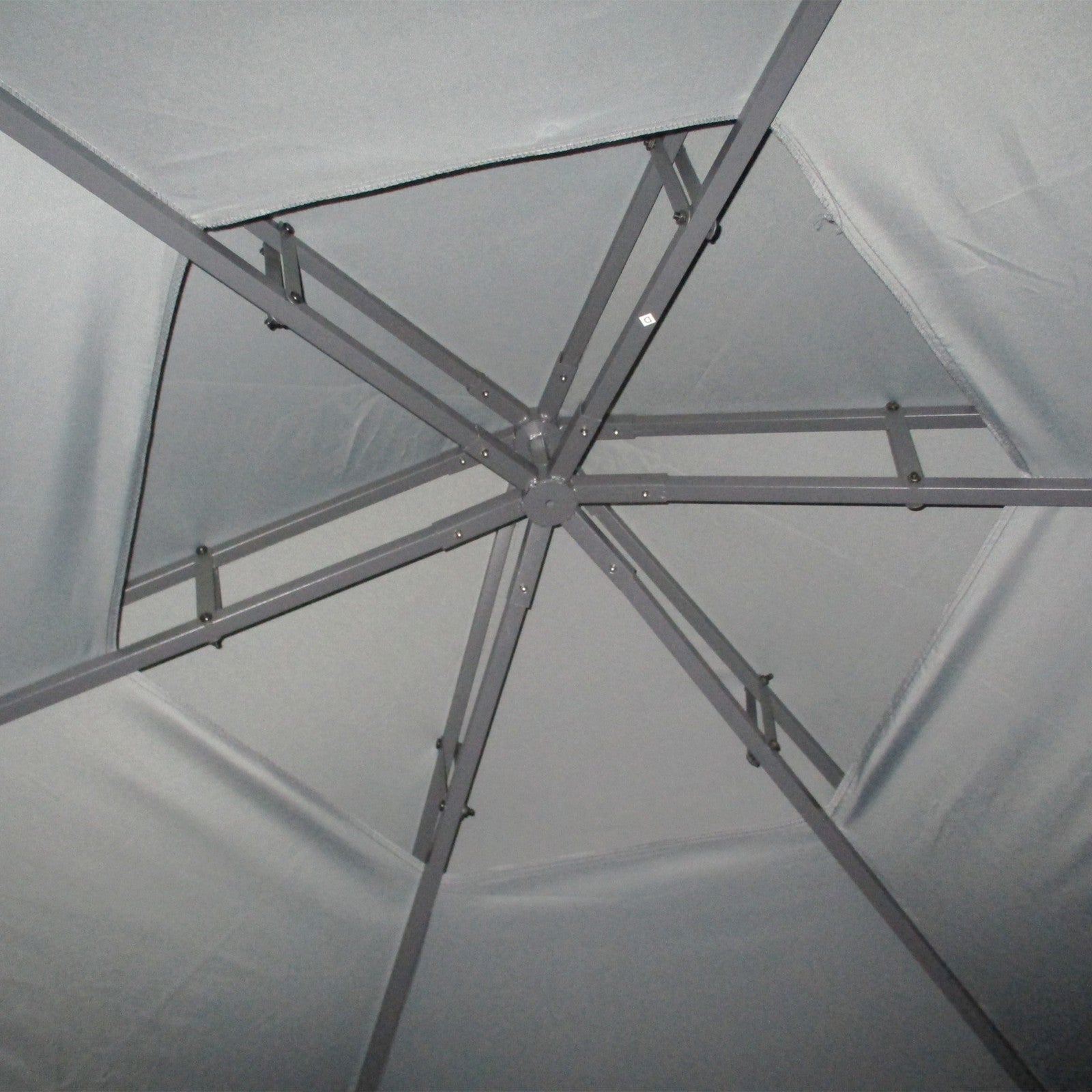 Outsunny 3 X 3(M) Gazebo Canopy 2 Tier Patio Shelter Steel for Garden Grey