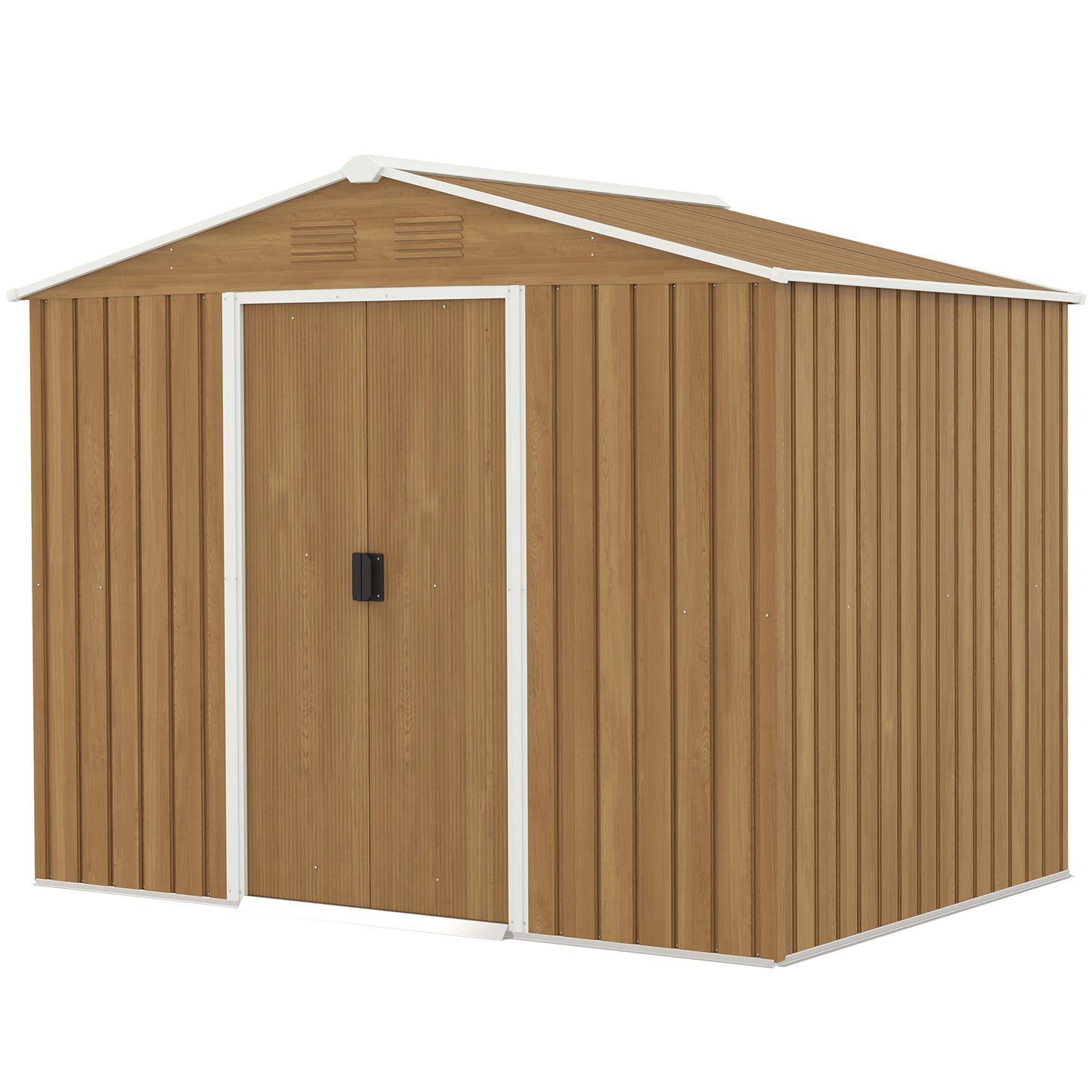 Garden Storage Shed with Ventilation Double Sliding Door Outdoor Tool Box