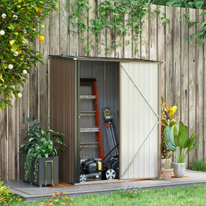 Outdoor Storage Shed Steel Garden Shed W/ Lockable Door for Garden
