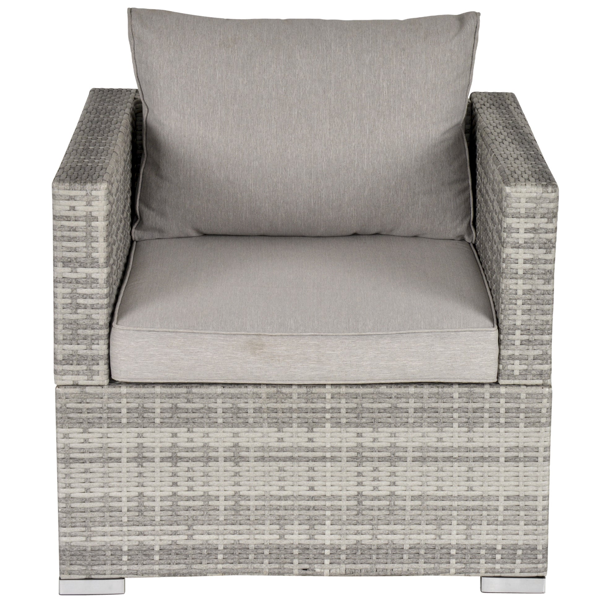 Garden Outdoor Rattan Corner Sofa,Single Sofa,Coffee Table Grey/Deep Grey