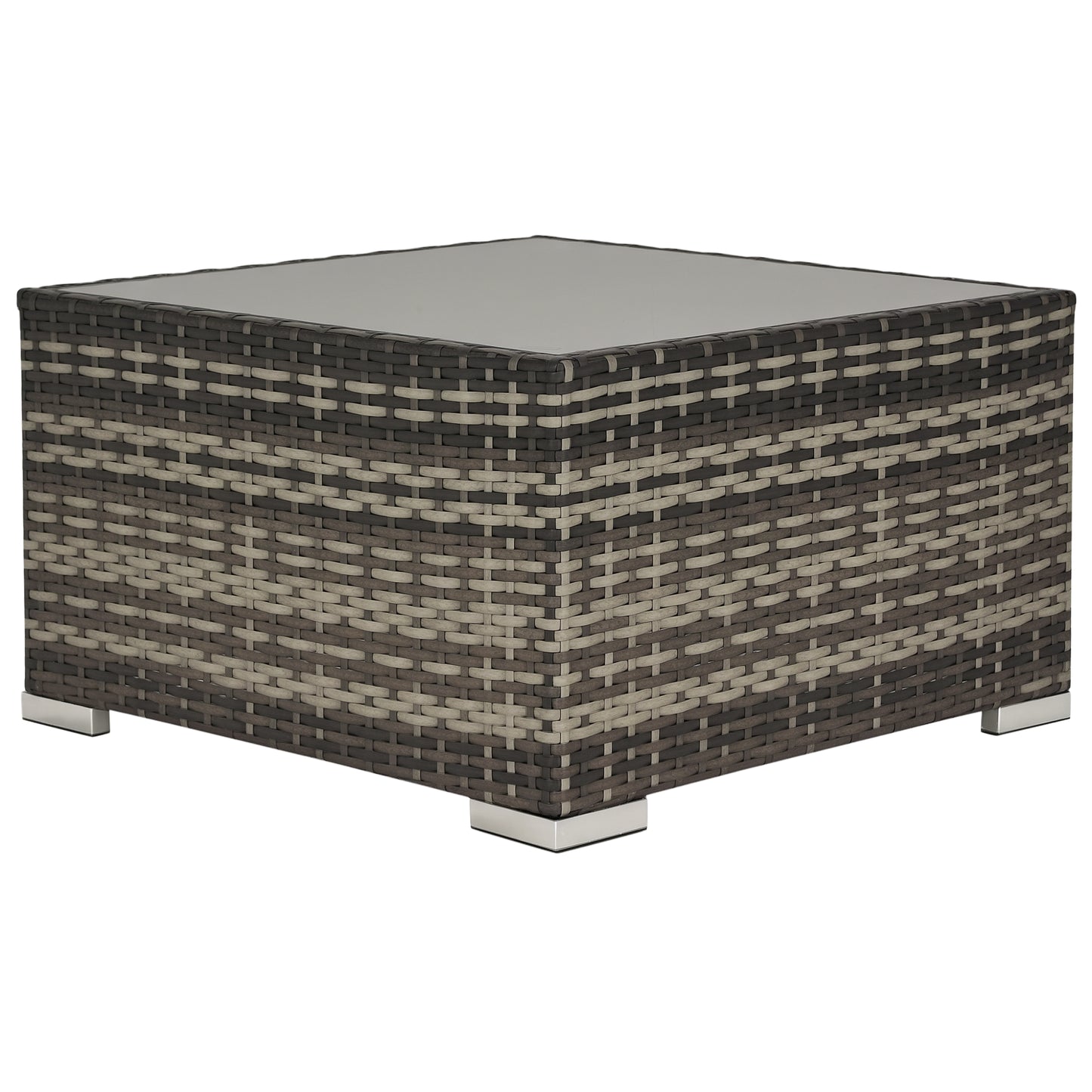 Garden Outdoor Rattan Corner Sofa,Single Sofa,Coffee Table Grey/Deep Grey