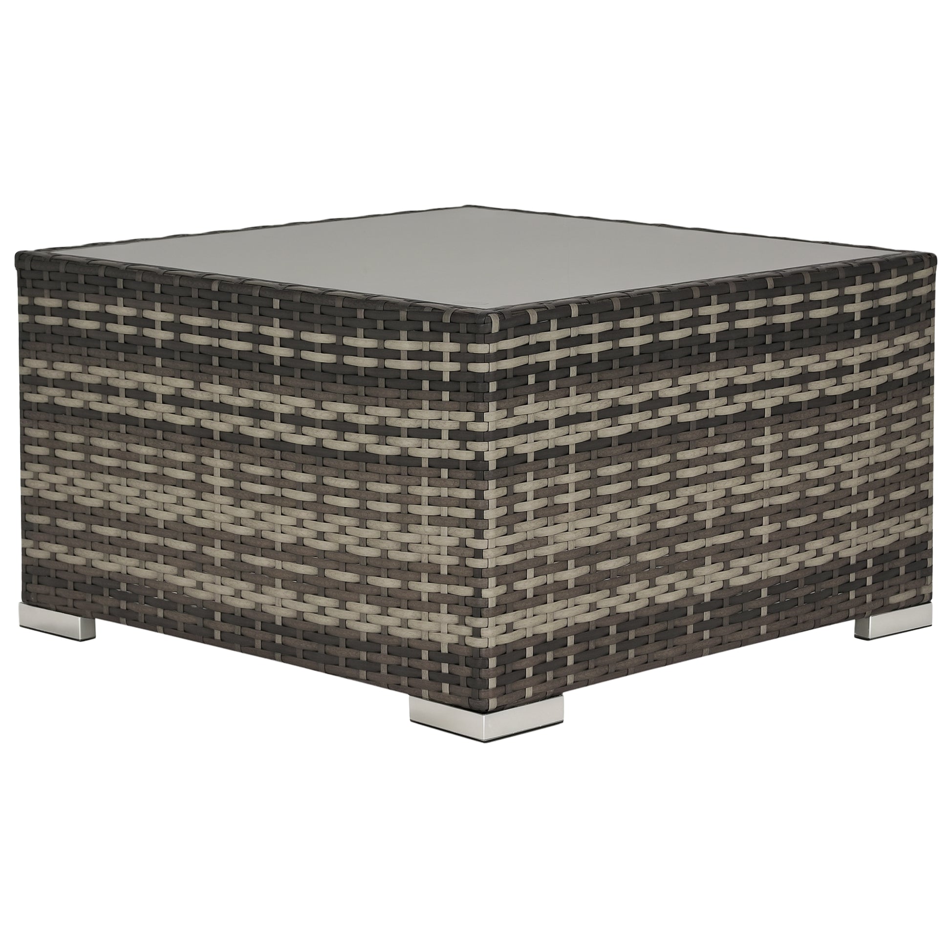 Garden Outdoor Rattan Corner Sofa,Single Sofa,Coffee Table Grey/Deep Grey
