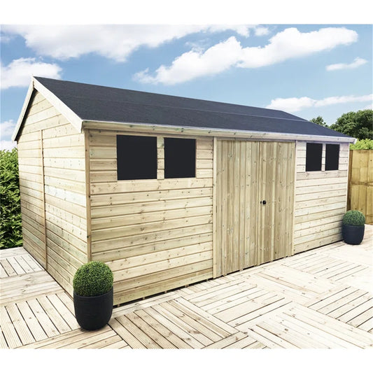 Taylorstown 15 Ft. W X 10 Ft. D Solid Wood Garden Shed