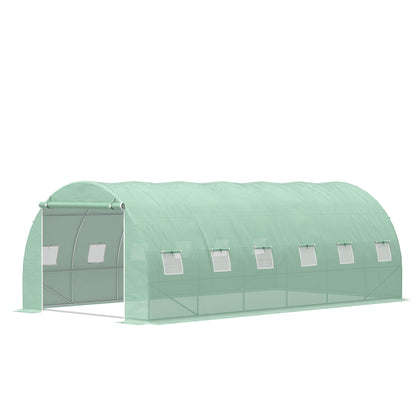 Greenhouse Polytunnel Flower Walk-In Shed Growing Steel Outdoor W/ Zipped Door