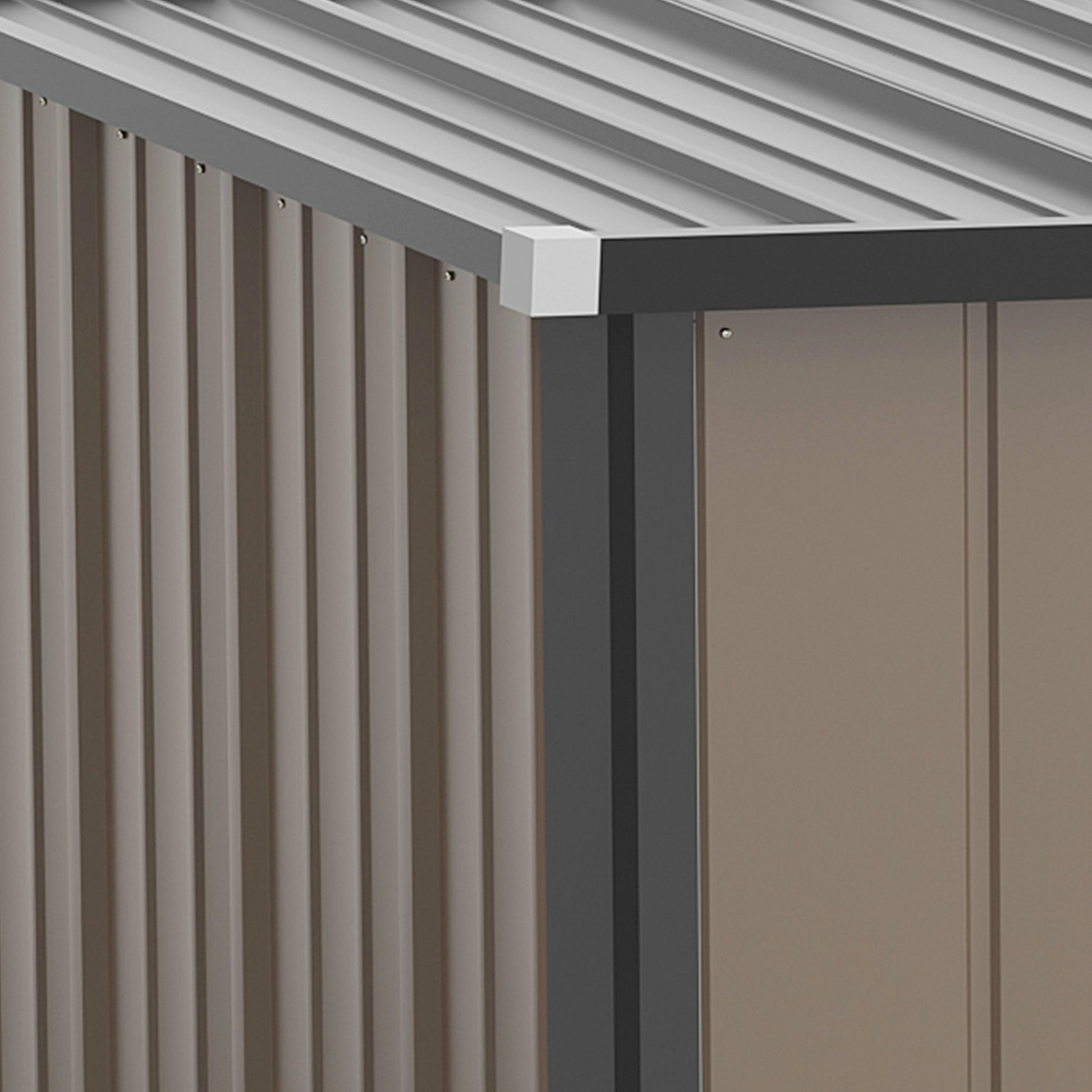 Outdoor Storage Shed Steel Garden Shed W/ Lockable Door for Garden