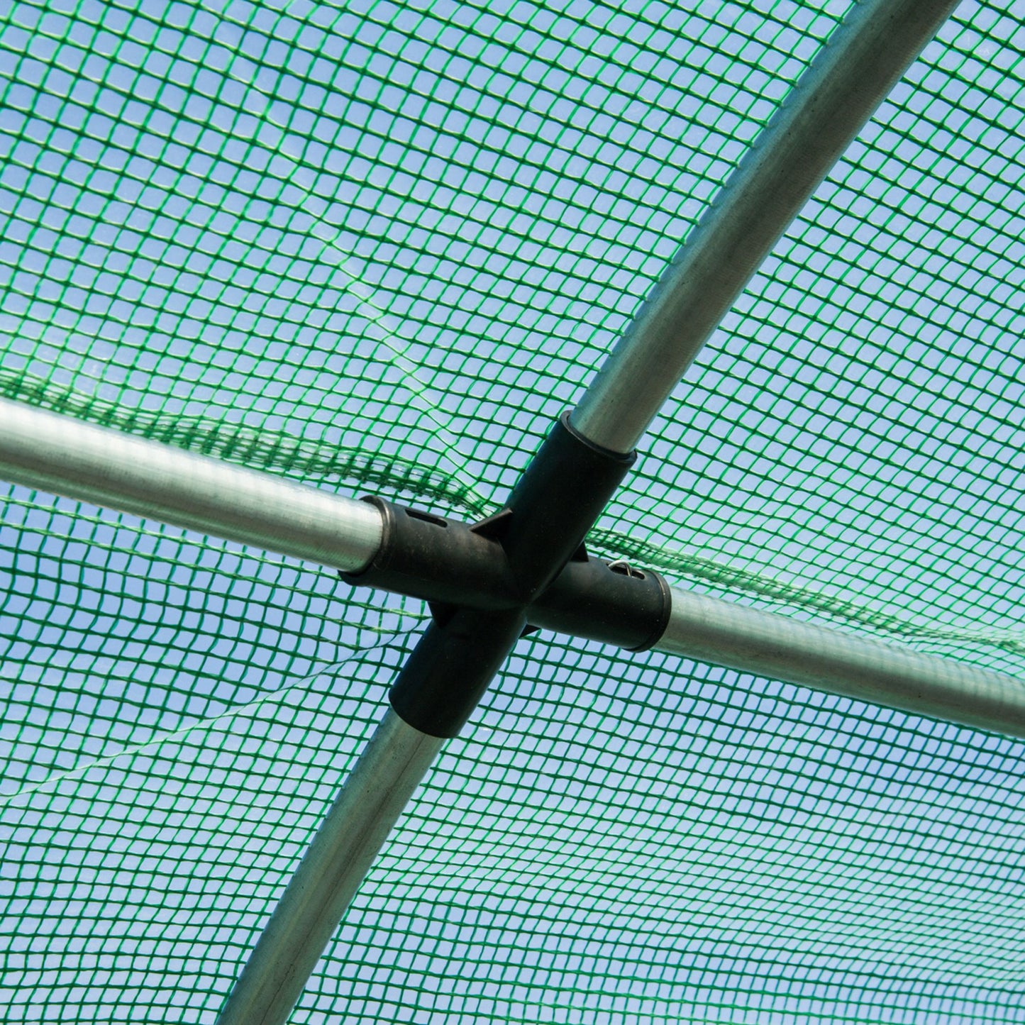 Greenhouse Polytunnel Flower Walk-In Shed Growing Steel Outdoor W/ Zipped Door