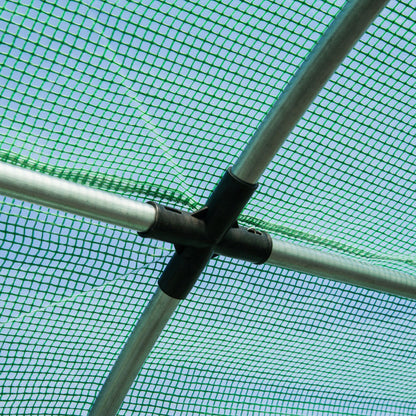 Greenhouse Polytunnel Flower Walk-In Shed Growing Steel Outdoor W/ Zipped Door