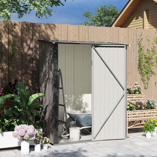 Outdoor Storage Shed Steel Garden Shed W/ Lockable Door for Garden