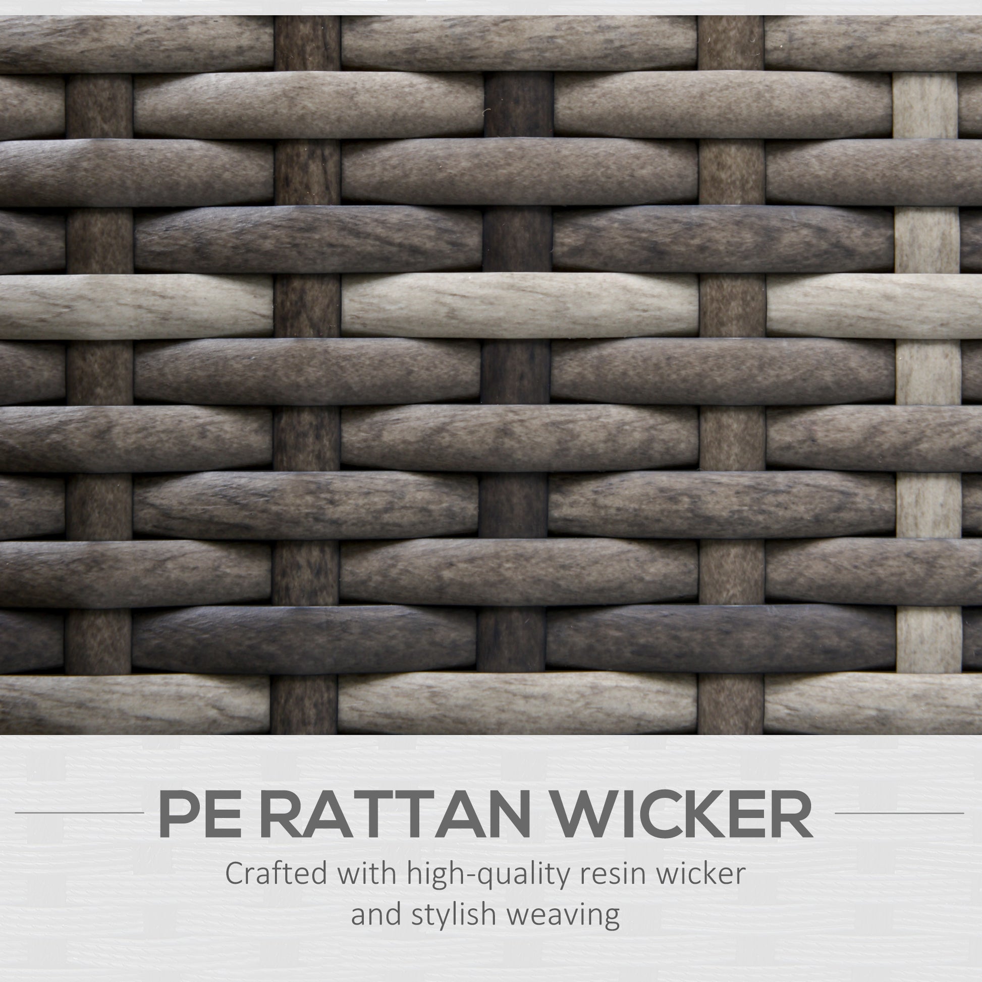 Garden Outdoor Rattan Corner Sofa,Single Sofa,Coffee Table Grey/Deep Grey
