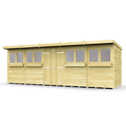 20Ft X 7Ft Pent Summer Shed