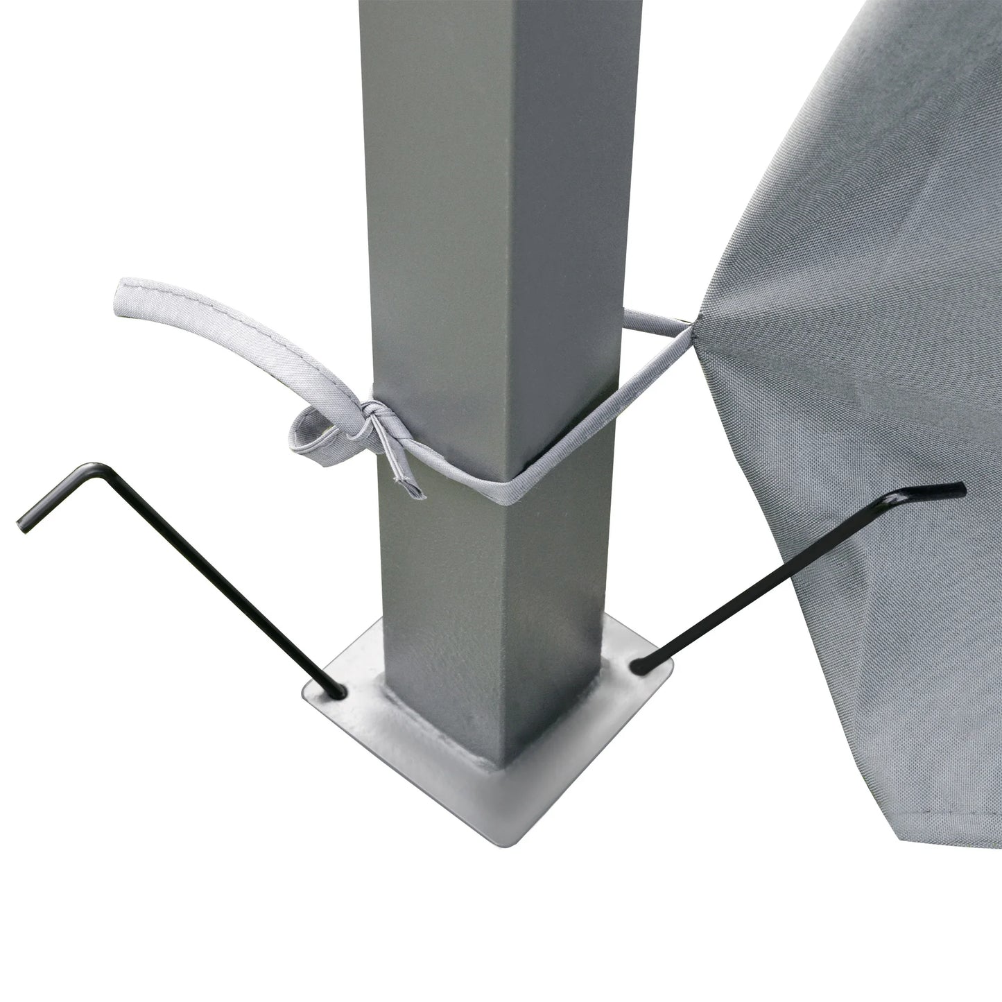 4M X 3(M)Garden Gazebo, Double Roof Outdoor Gazebo Canopy Shelter with Curtains, Solid Steel Frame