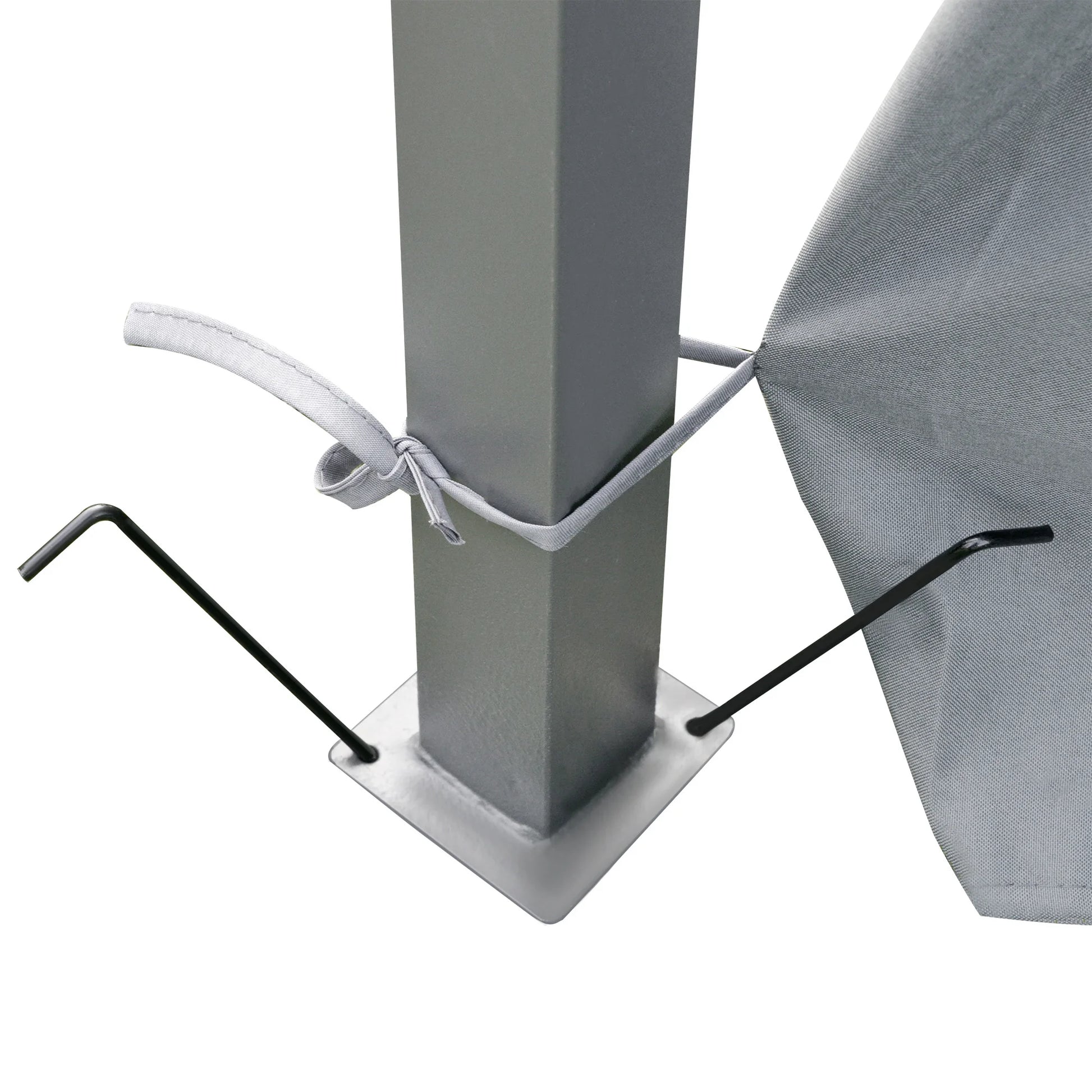 4M X 3(M)Garden Gazebo, Double Roof Outdoor Gazebo Canopy Shelter with Curtains, Solid Steel Frame