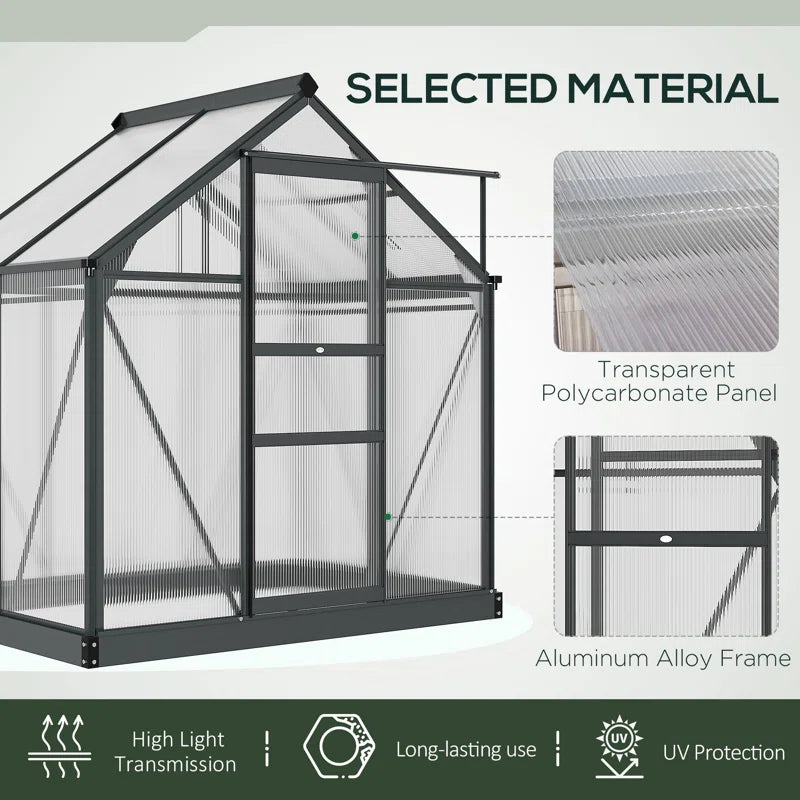 Annigje 6 Ft W X 4.5 Ft D Greenhouse