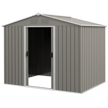 Garden Storage Shed with Ventilation Double Sliding Door Outdoor Tool Box