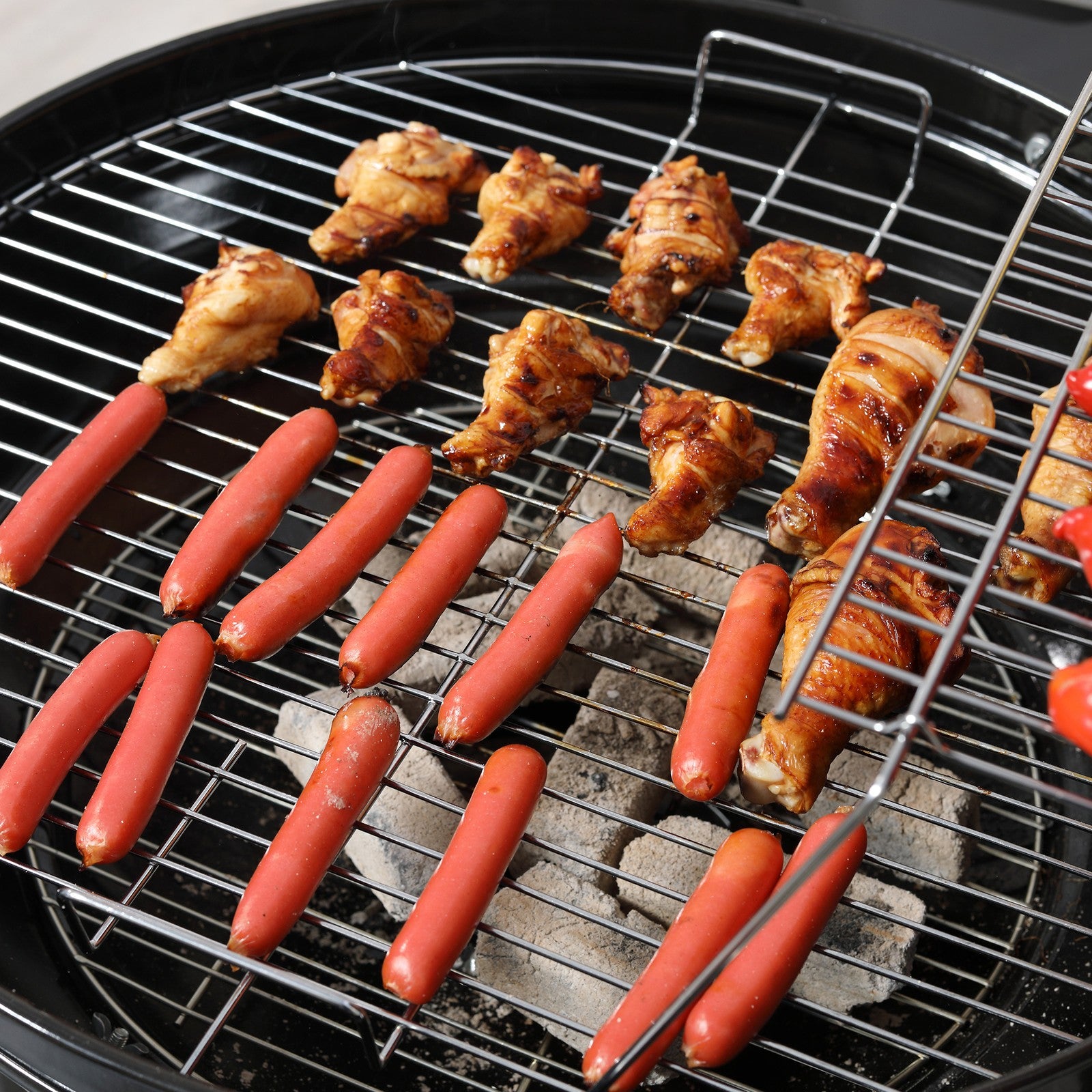 Outsunny Garden Charcoal Barbecue Grill Trolley BBQ Patio Heating W/ Wheels