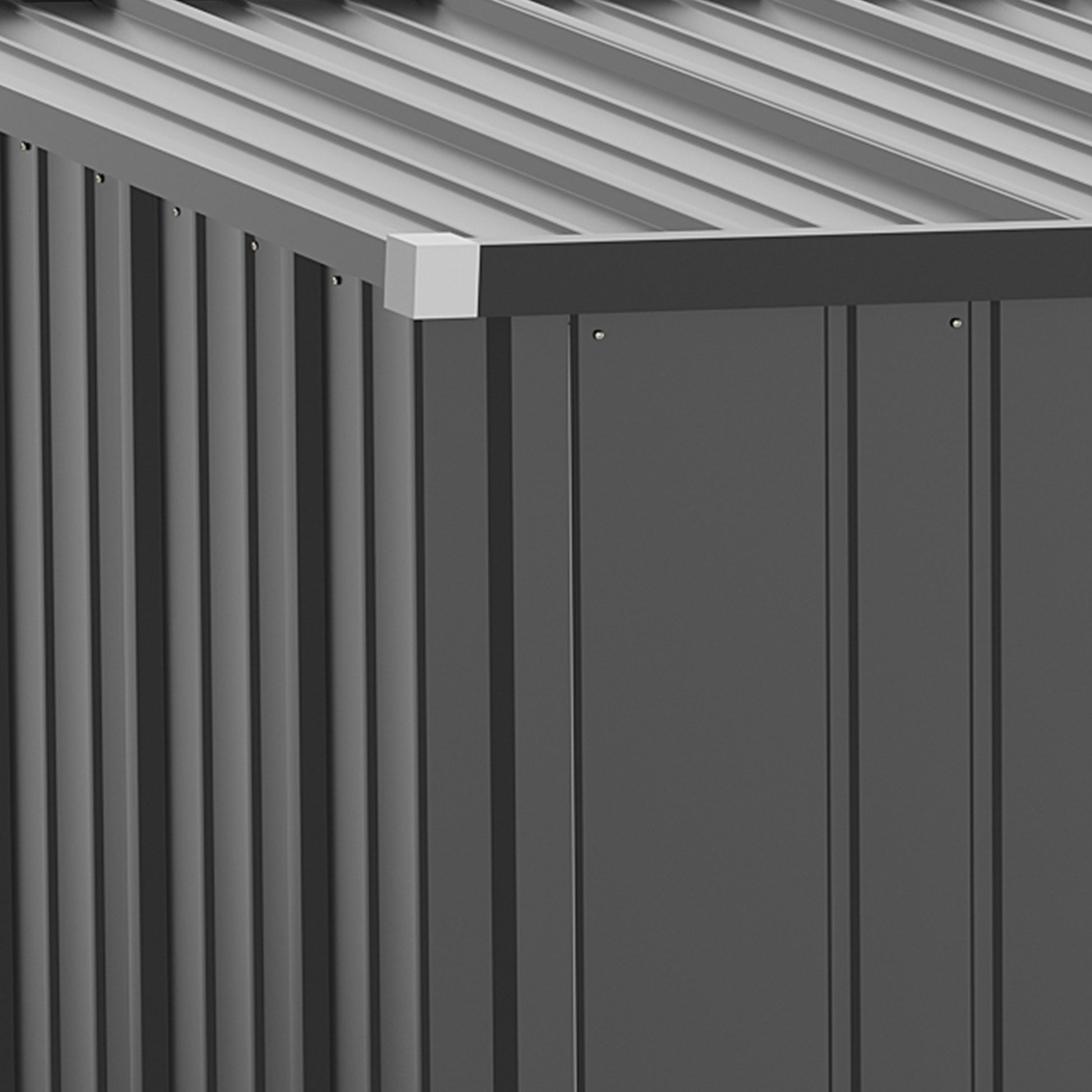 Outdoor Storage Shed Steel Garden Shed W/ Lockable Door for Garden