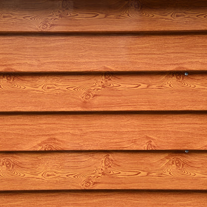 Garden Shed Tool Storage Overlap Construction Sliding Door Brown Wood Grain