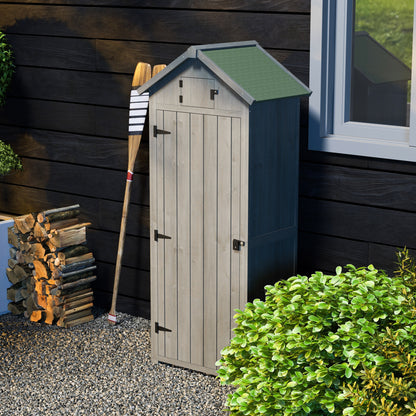 Garden Storage Shed 3 Utility Shelf Tool House W/ Asphalt Roof Lockabke Door