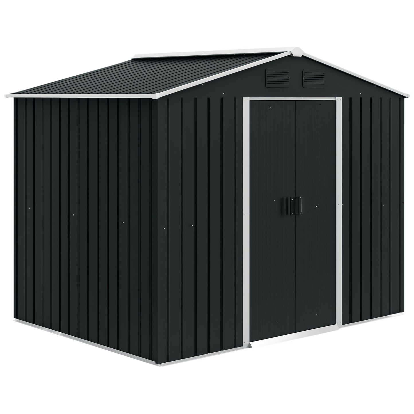 Garden Storage Shed with Ventilation Double Sliding Door Outdoor Tool Box