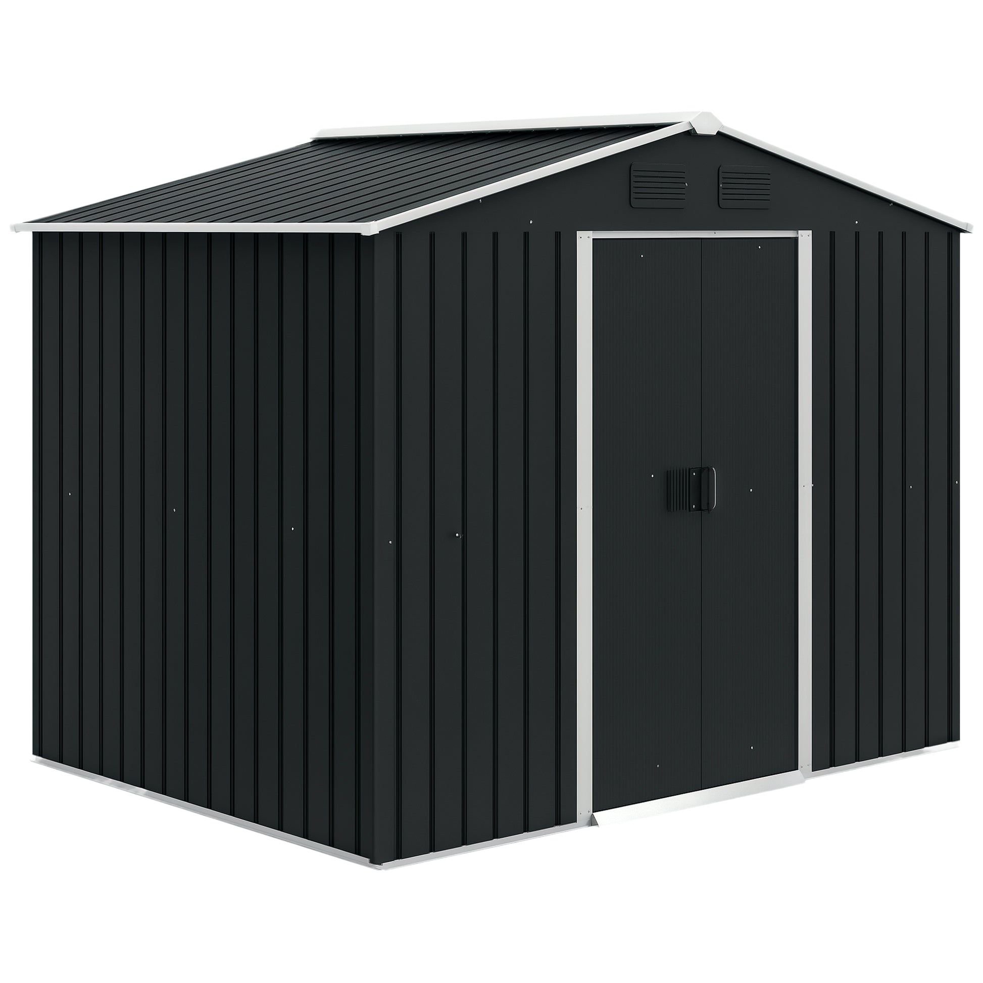 Garden Storage Shed with Ventilation Double Sliding Door Outdoor Tool Box