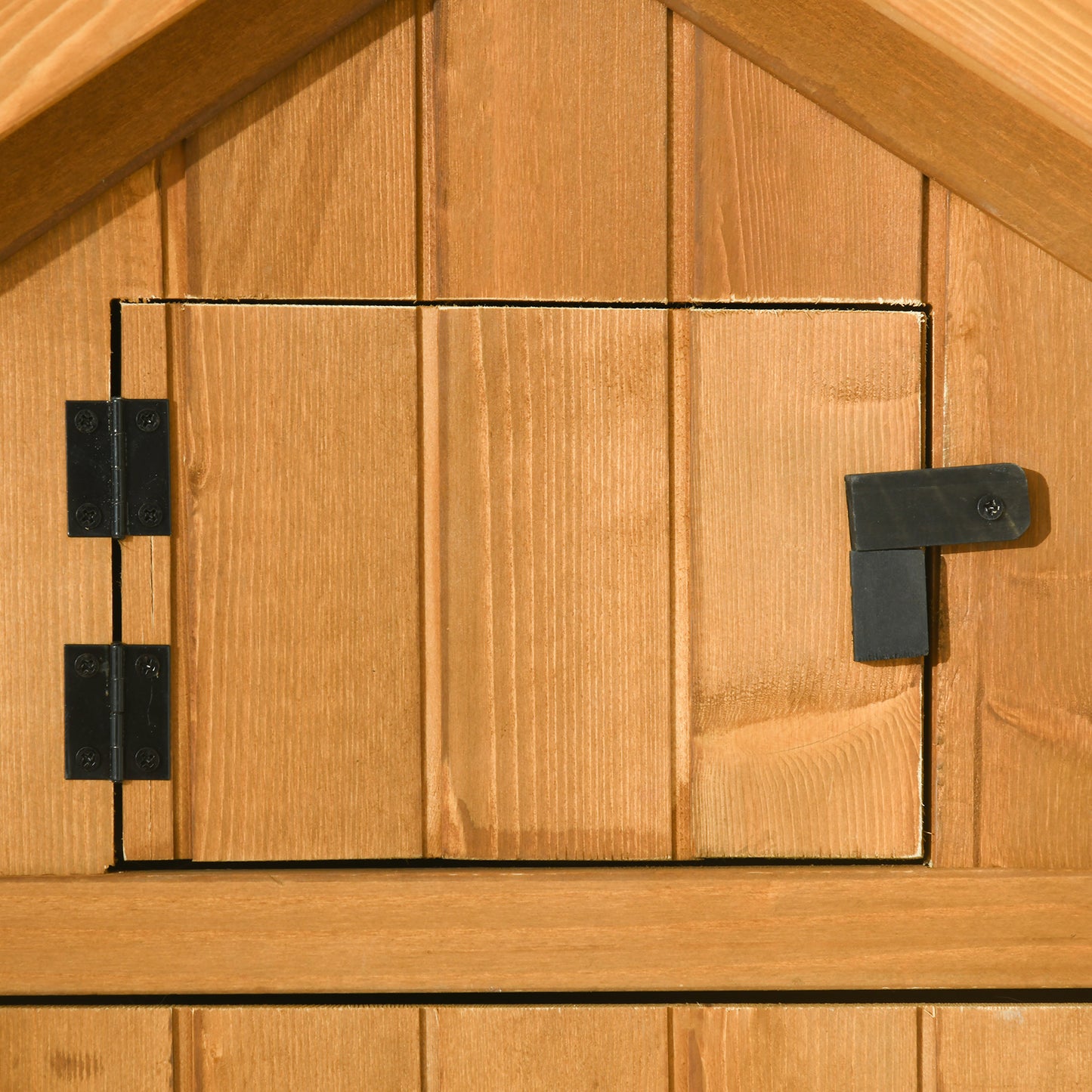 Garden Storage Shed 3 Utility Shelf Tool House W/ Asphalt Roof Lockabke Door