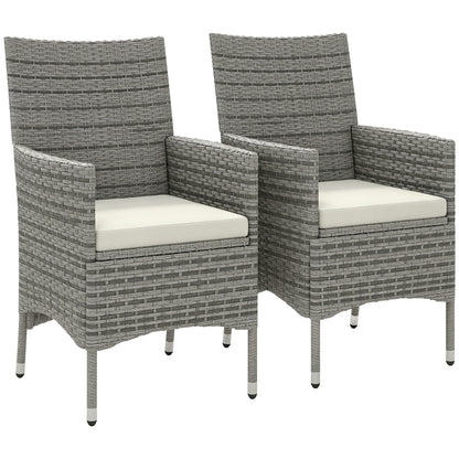 Rattan Chair Patio Sofa Chairs Set Cushioned Outdoor Rattan Furniture Armrests