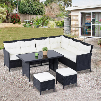 Outsunny 8-Seater Garden Rattan Furniture