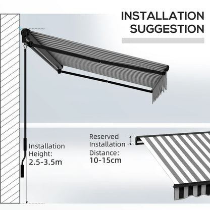Outsunny 3 x 2m Aluminium Frame Electric Awning