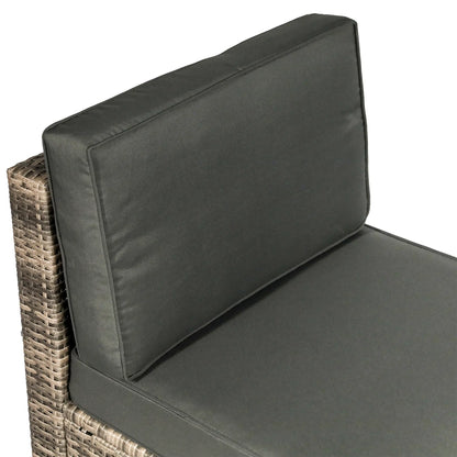 Outsunny 8 Pieces Outdoor PE Rattan Sofa Set with Cushions