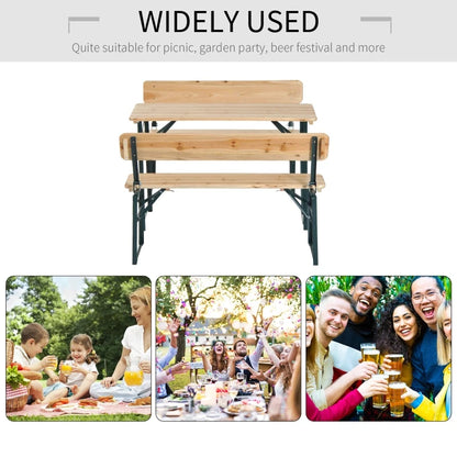 Outsunny Portable Folding Camping Picnic Trestle Beer Table
