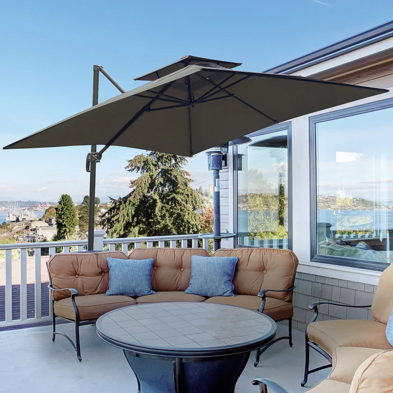 Outsunny Cantilever Parasol 360 Degree Rotation