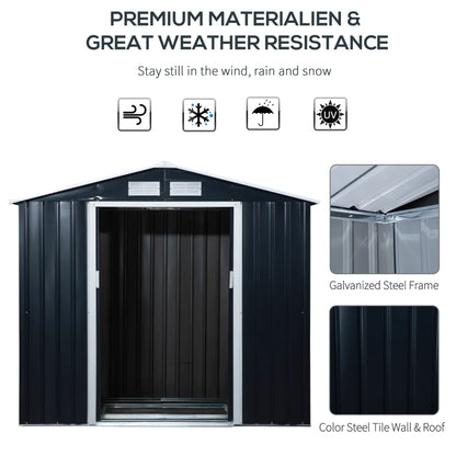 Outsunny 7 x 4ft Metal Garden Shed